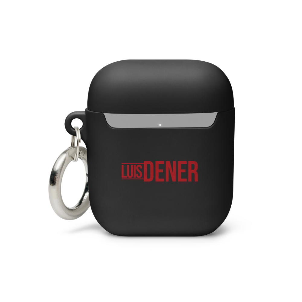 Funda AirPods® Luis Dener “Signal” – Estuche Negro con Diseño Gráfico y Logo LD