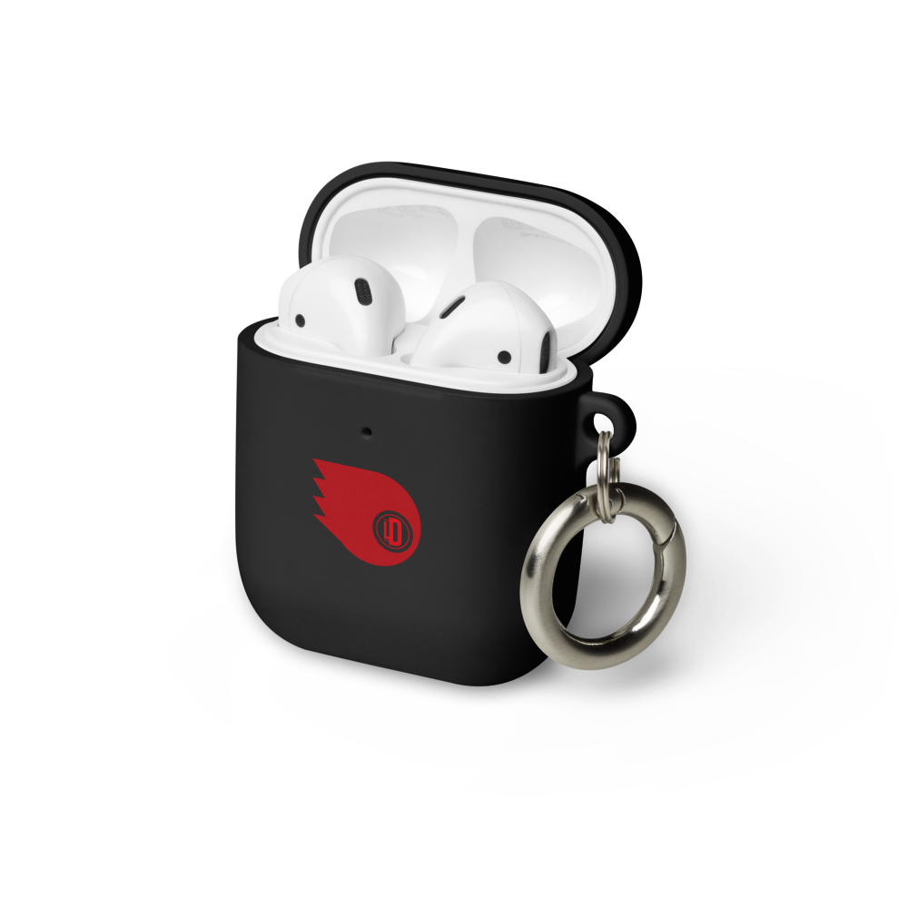 Funda AirPods® Luis Dener “Signal” – Estuche Negro con Diseño Gráfico y Logo LD