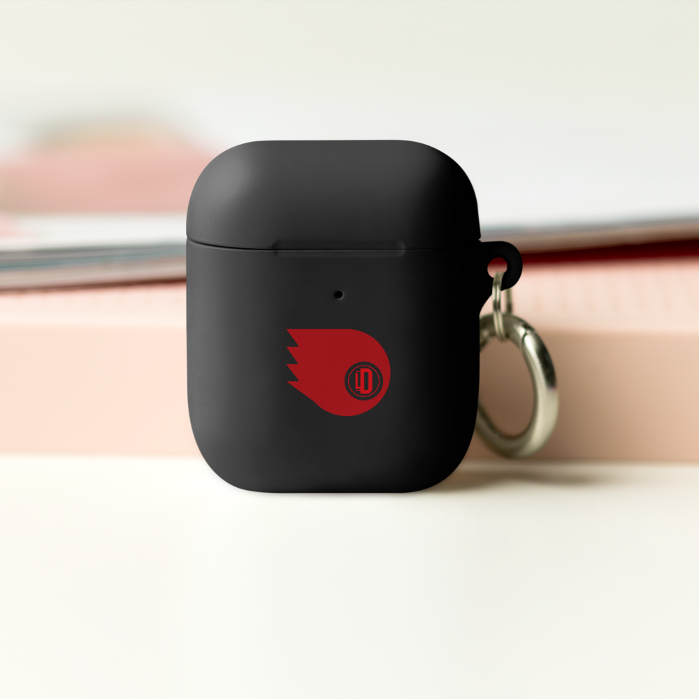 Funda AirPods® Luis Dener “Signal” – Estuche Negro con Diseño Gráfico y Logo LD