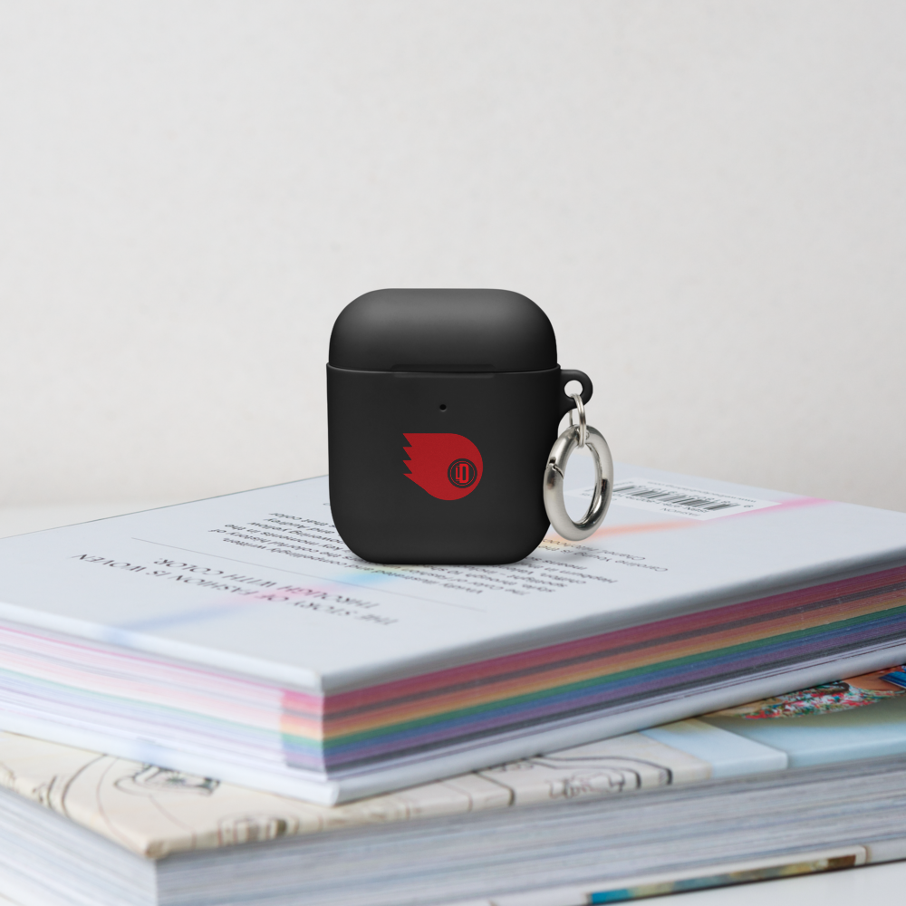 Funda AirPods® Luis Dener “Signal” – Estuche Negro con Diseño Gráfico y Logo LD