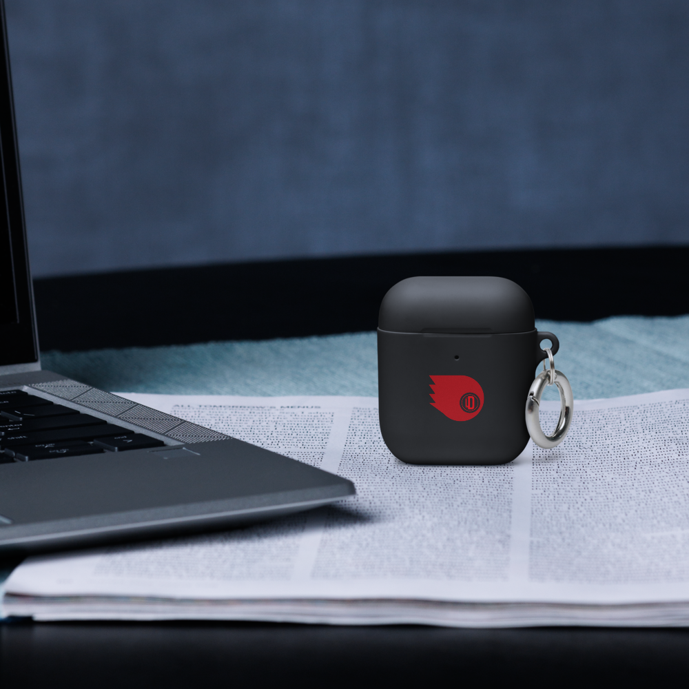 Funda AirPods® Luis Dener “Signal” – Estuche Negro con Diseño Gráfico y Logo LD