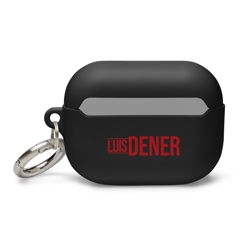 Funda AirPods® Luis Dener “Signal” – Estuche Negro con Diseño Gráfico y Logo LD