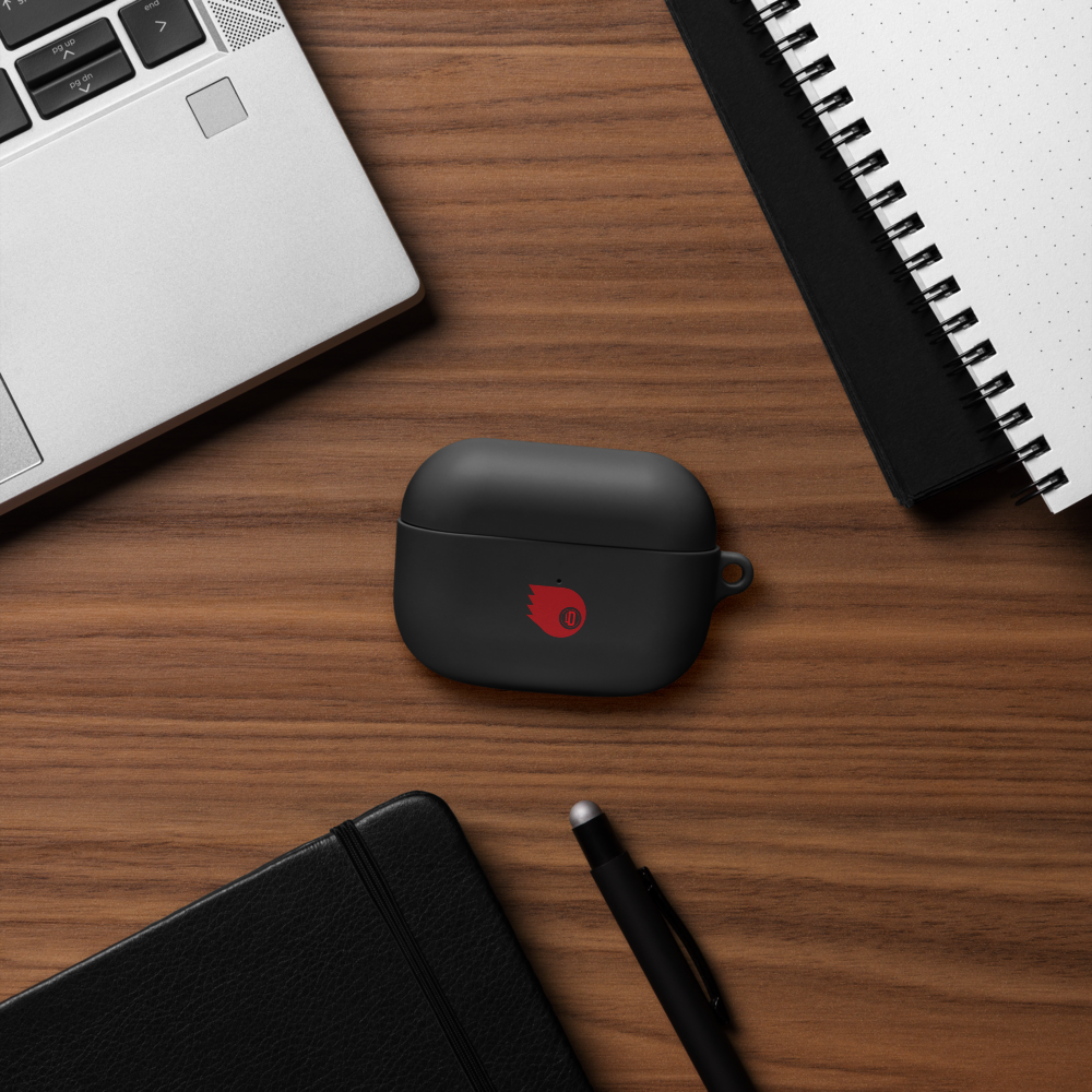 Funda AirPods® Luis Dener “Signal” – Estuche Negro con Diseño Gráfico y Logo LD