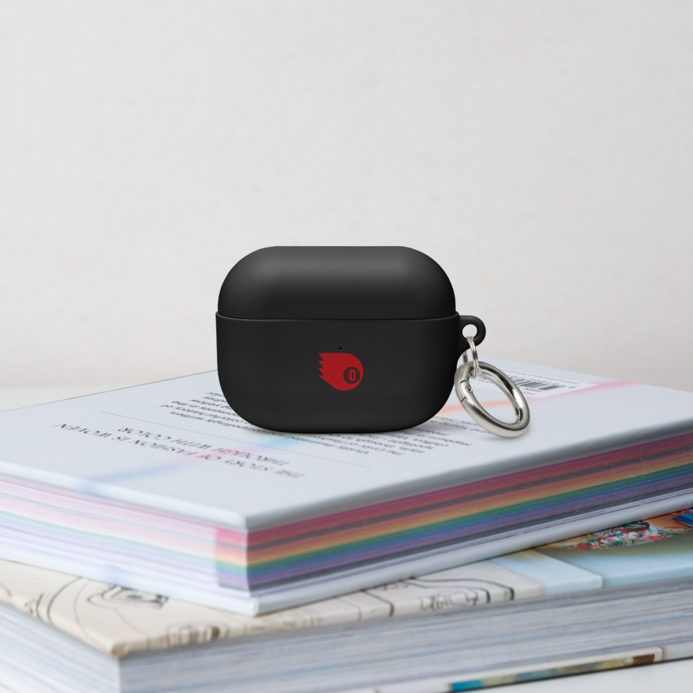 Funda AirPods® Luis Dener “Signal” – Estuche Negro con Diseño Gráfico y Logo LD